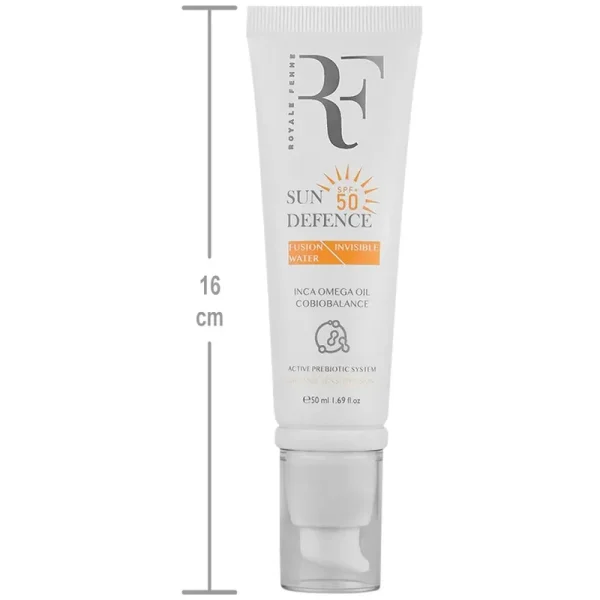 کرم ضد آفتاب بدون رنگ آر.اف رویال فم SPF50 مدل Fusion water مناسب پوست خشک و حساس ‌حجم 50 میلی‌لیتر - Image 2